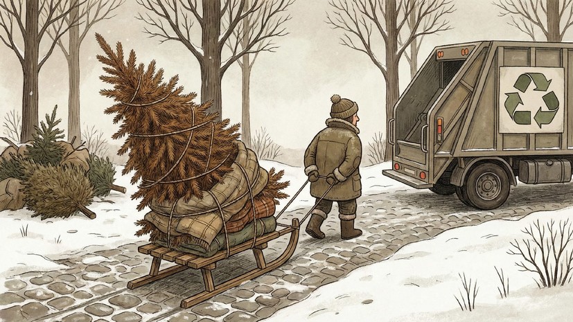 Эксперты рекомендуют перерабатывать хвойные деревья после праздников