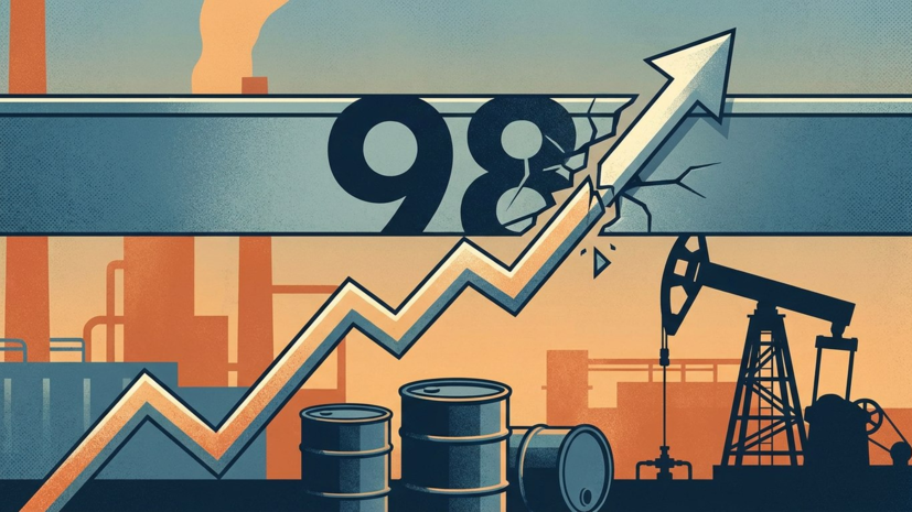 Цена нефти марки Brent превысила $98 за баррель впервые с 8 июня