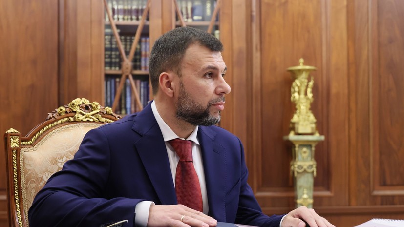 Денис Пушилин информирует Владимира Путина о ходе восстановления инфраструктуры в ДНР